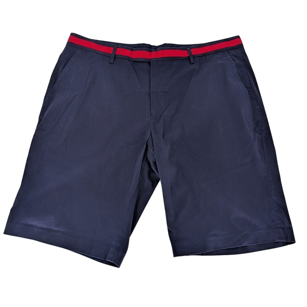 G/FORE Golf Shorts Mens 40 Navy Blue Red Striped Waistband Stretch Performance